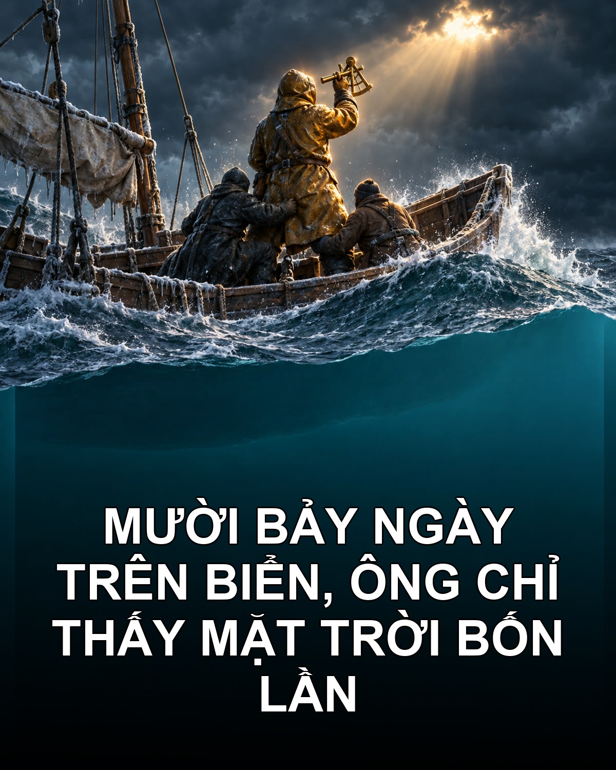 4 lần nhìn thấy mặt trời trong 17 ngày, và ông chỉ sai 4 hải lý