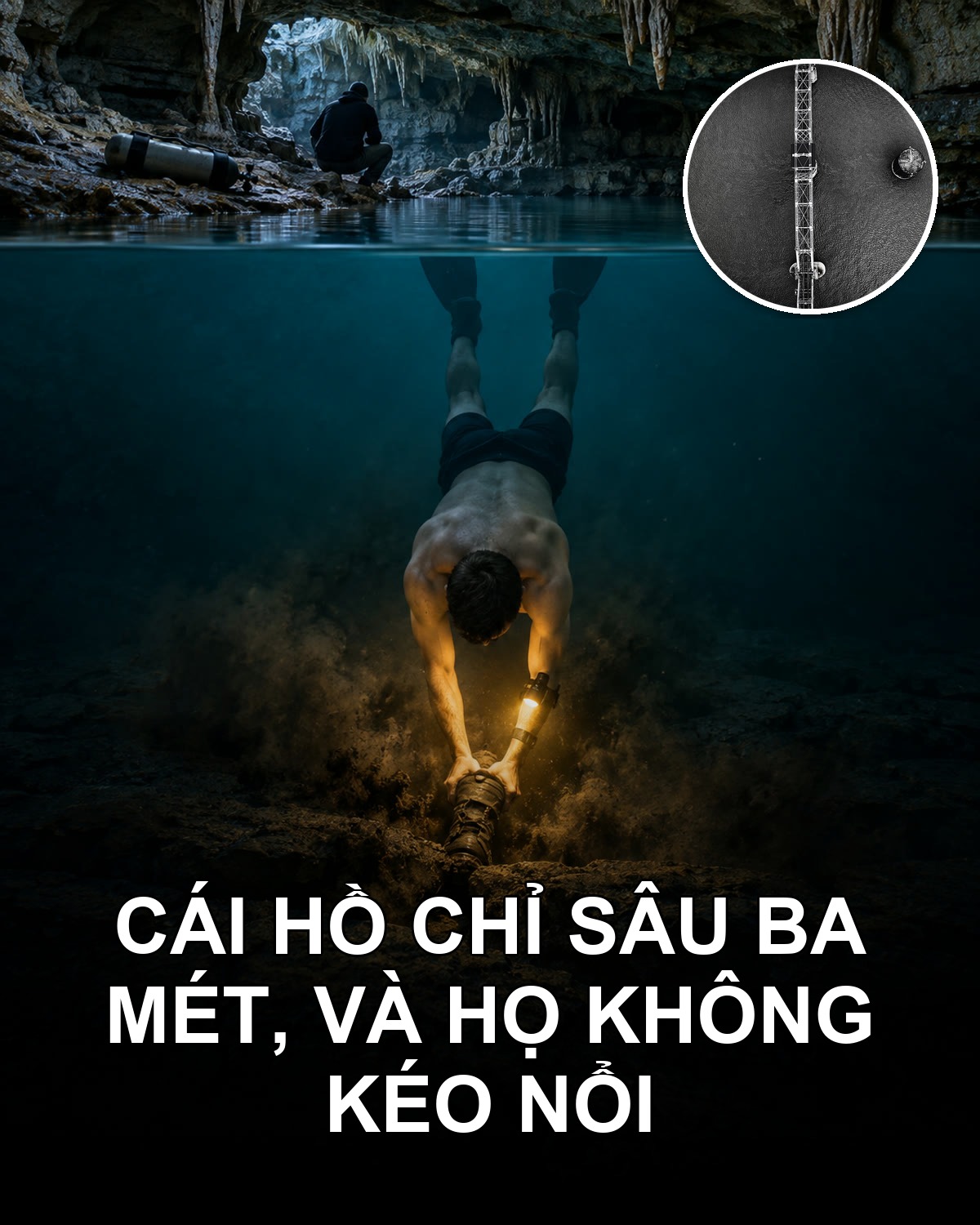 3 mét thẳng đứng