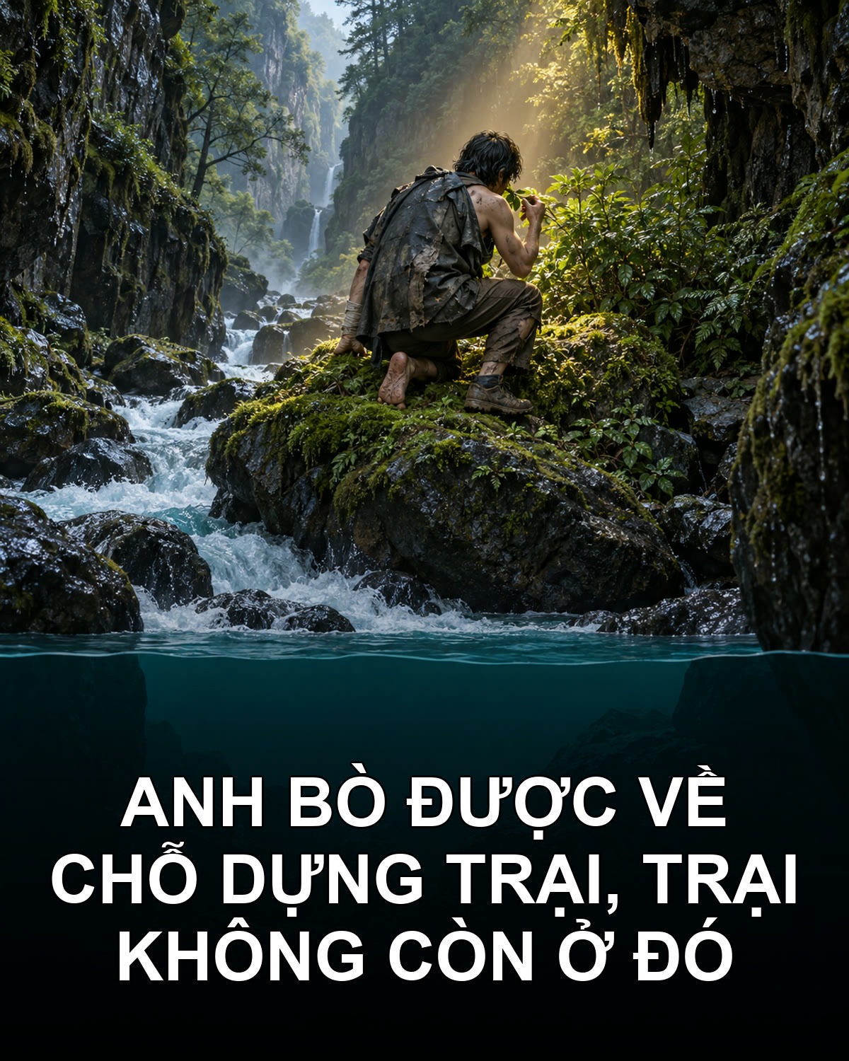 Anh bò về được tới trại, nhưng trại đã không còn ở đó