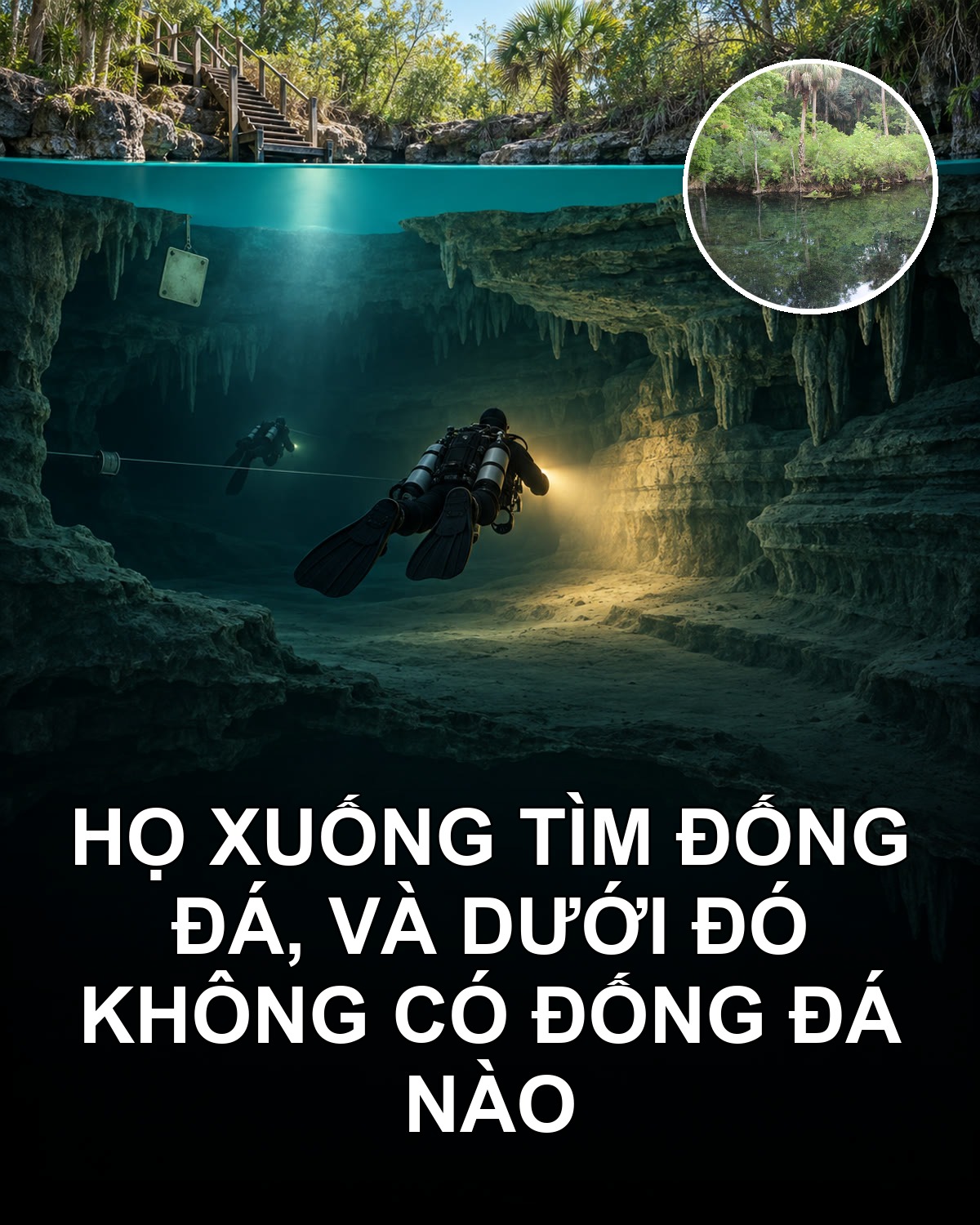 Cái hang không hề sập, và người thợ lặn chết ở 13 mét