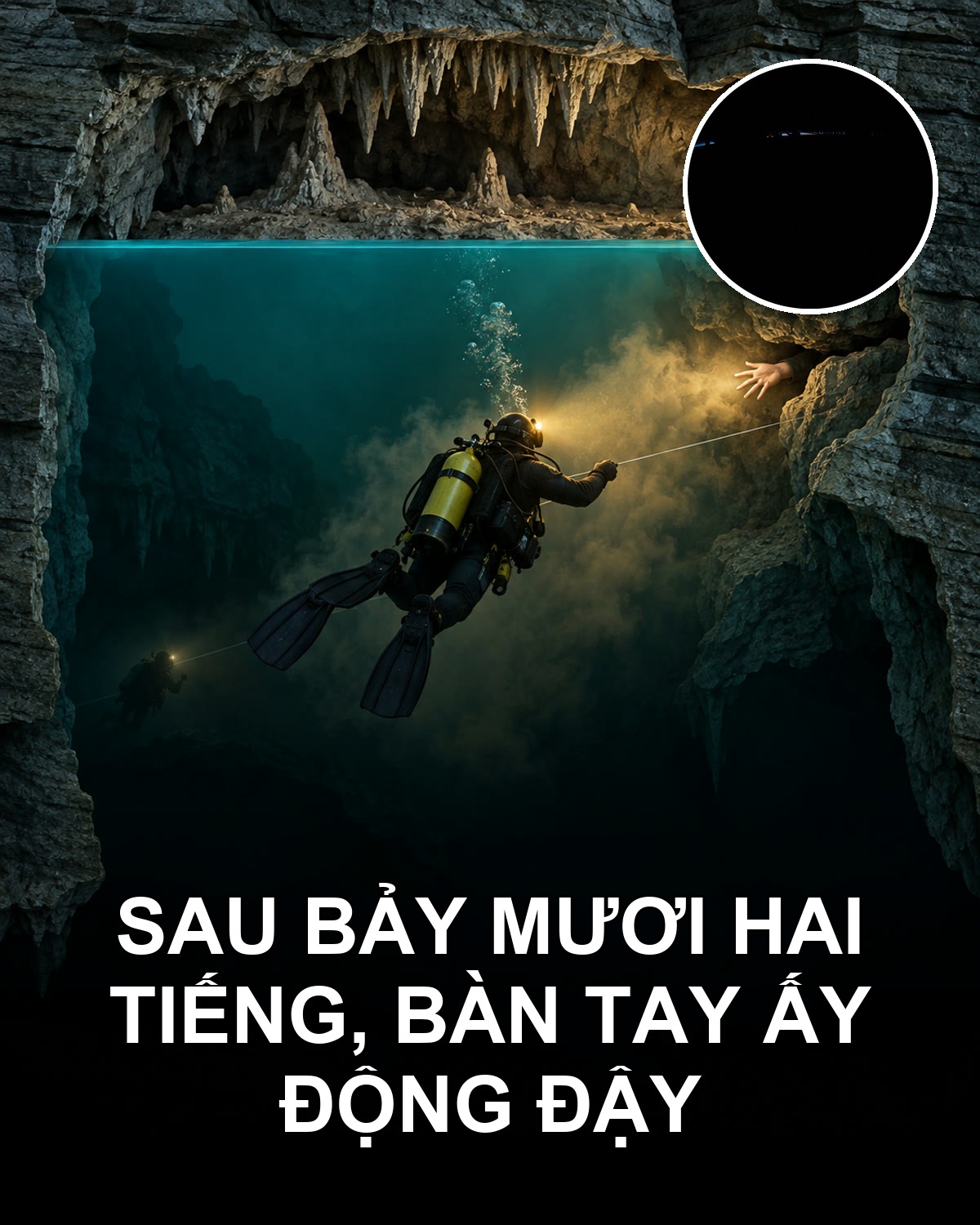 Sau 72 tiếng, họ xuống hang để đưa một cái xác lên