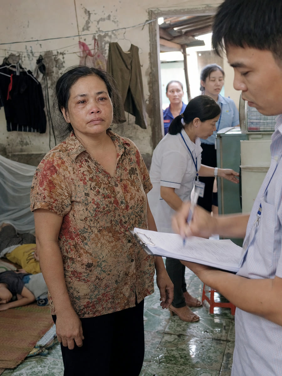 Người của công ty bảo hiểm vào phòng trọ mười tám mét của tôi ghi phiếu vì tôi trông trẻ ban đêm, và một chị công nhân hỏi lại họ đúng một câu